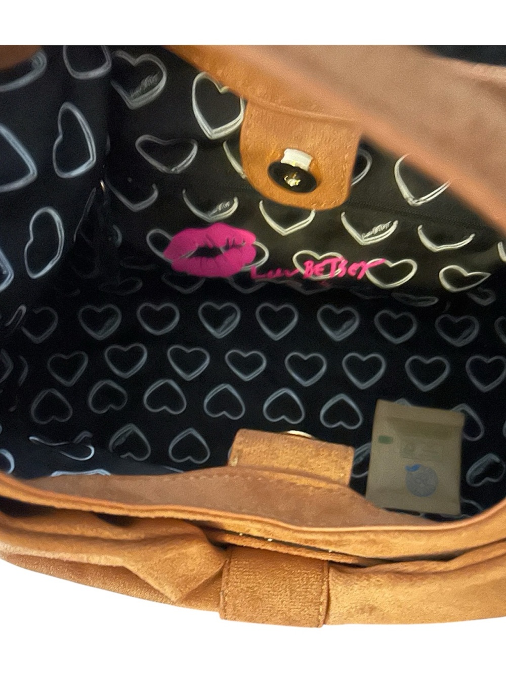 Betsy Johnson Brown Bow-Accent Shoulder Bag - Picture 5 of 8